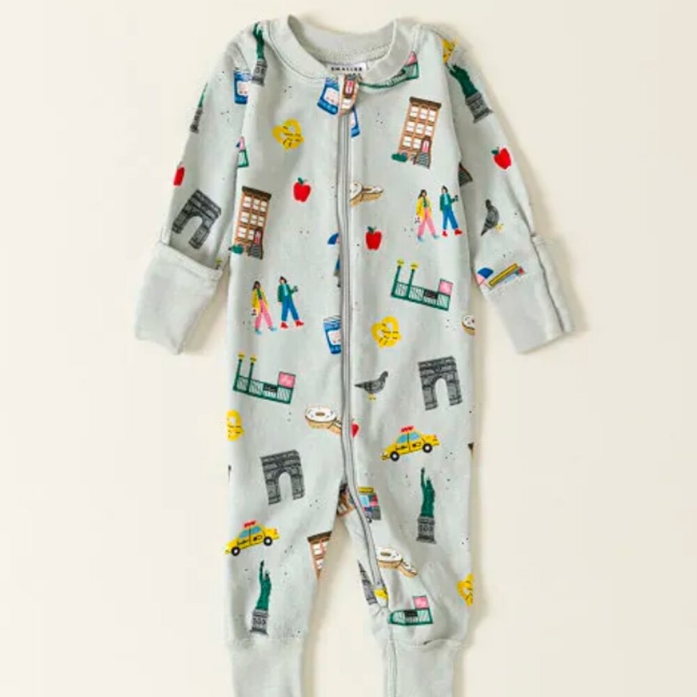 Good Night New York City One-Piece Pajamas / Sleeper NWT
